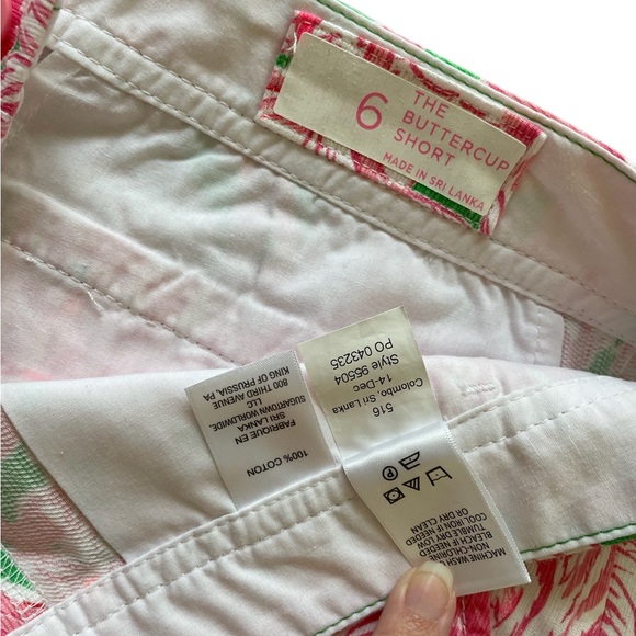 Lilly Pulitzer 5” Buttercup Shorts in Palmetto Pink Colony Flamingos - Picture 6 of 8
